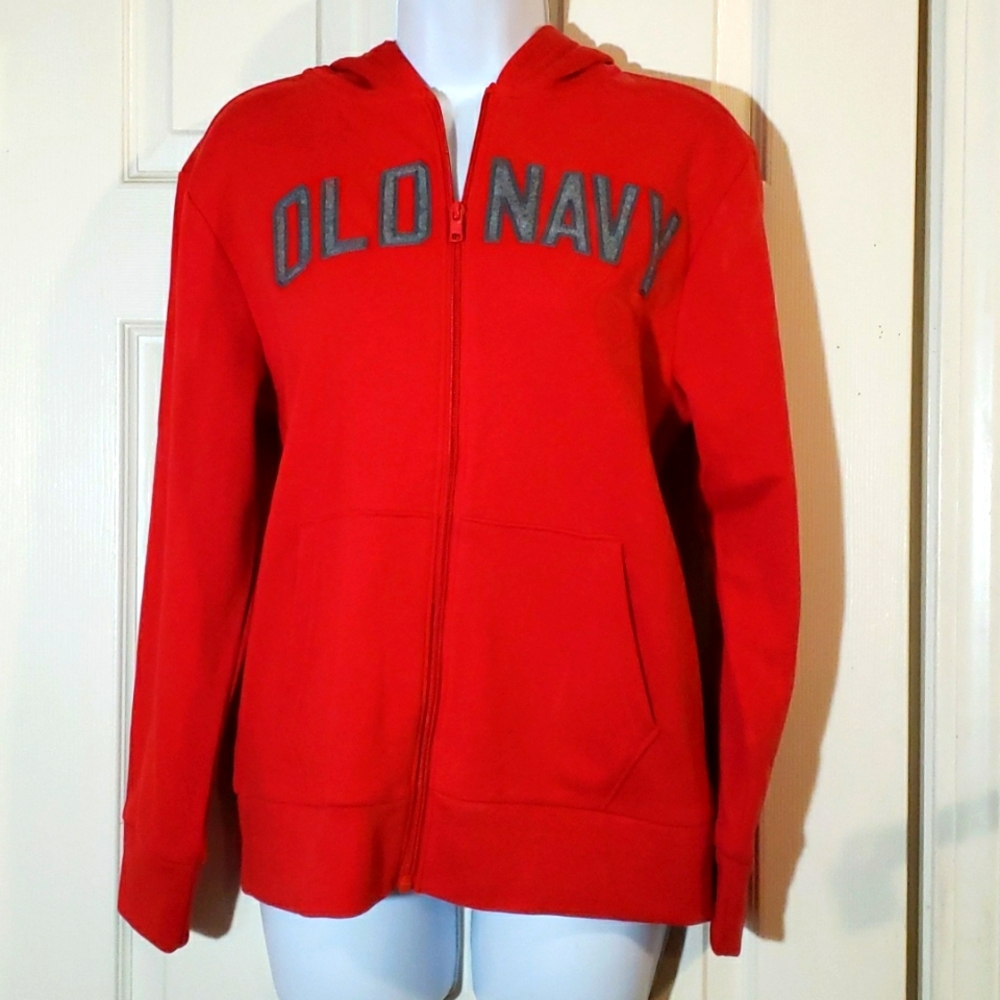 Old Navy Red cotton Blend Hoodie - Picture 1 of 8